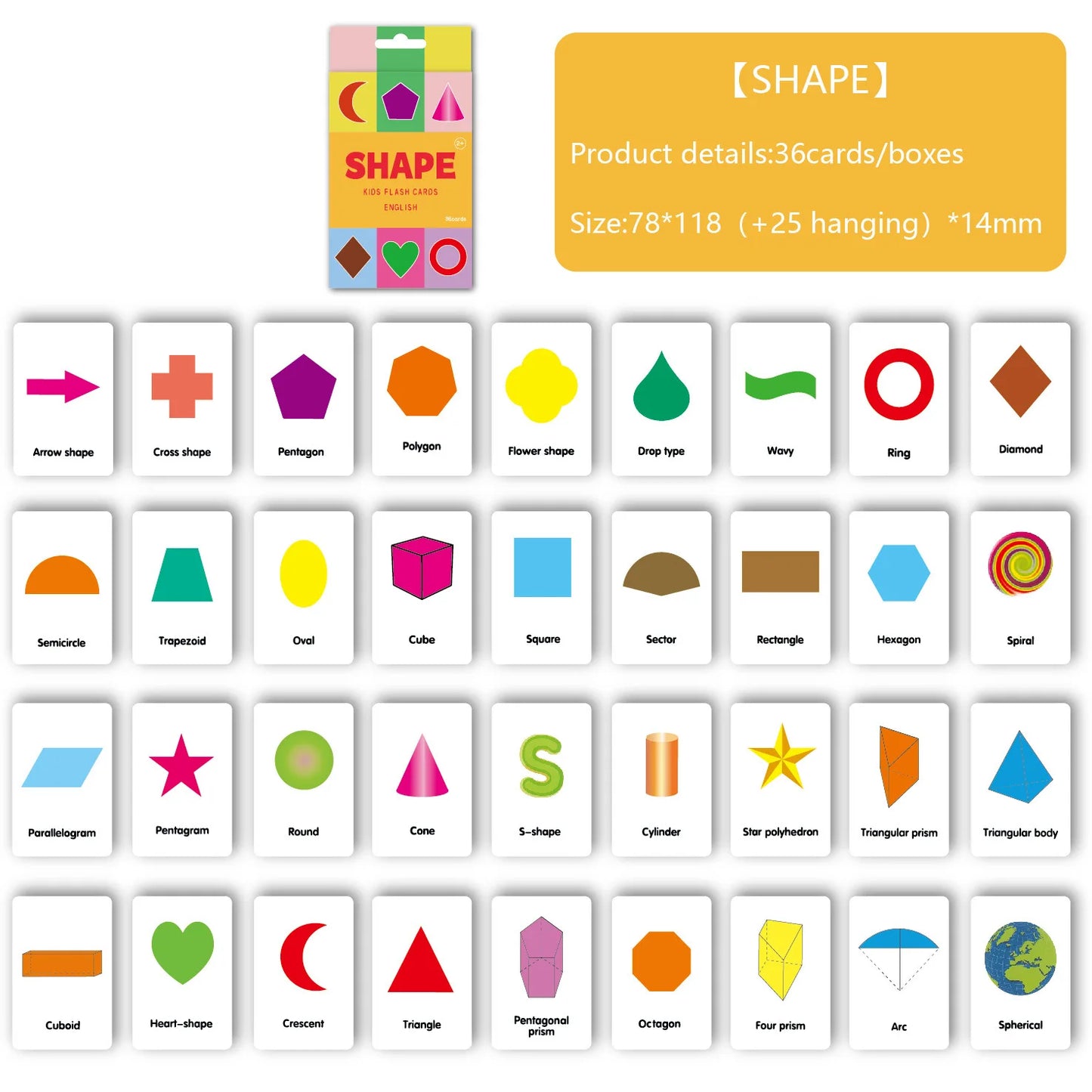 Animal shape color time flash cards gift for toddlers and preschoolers