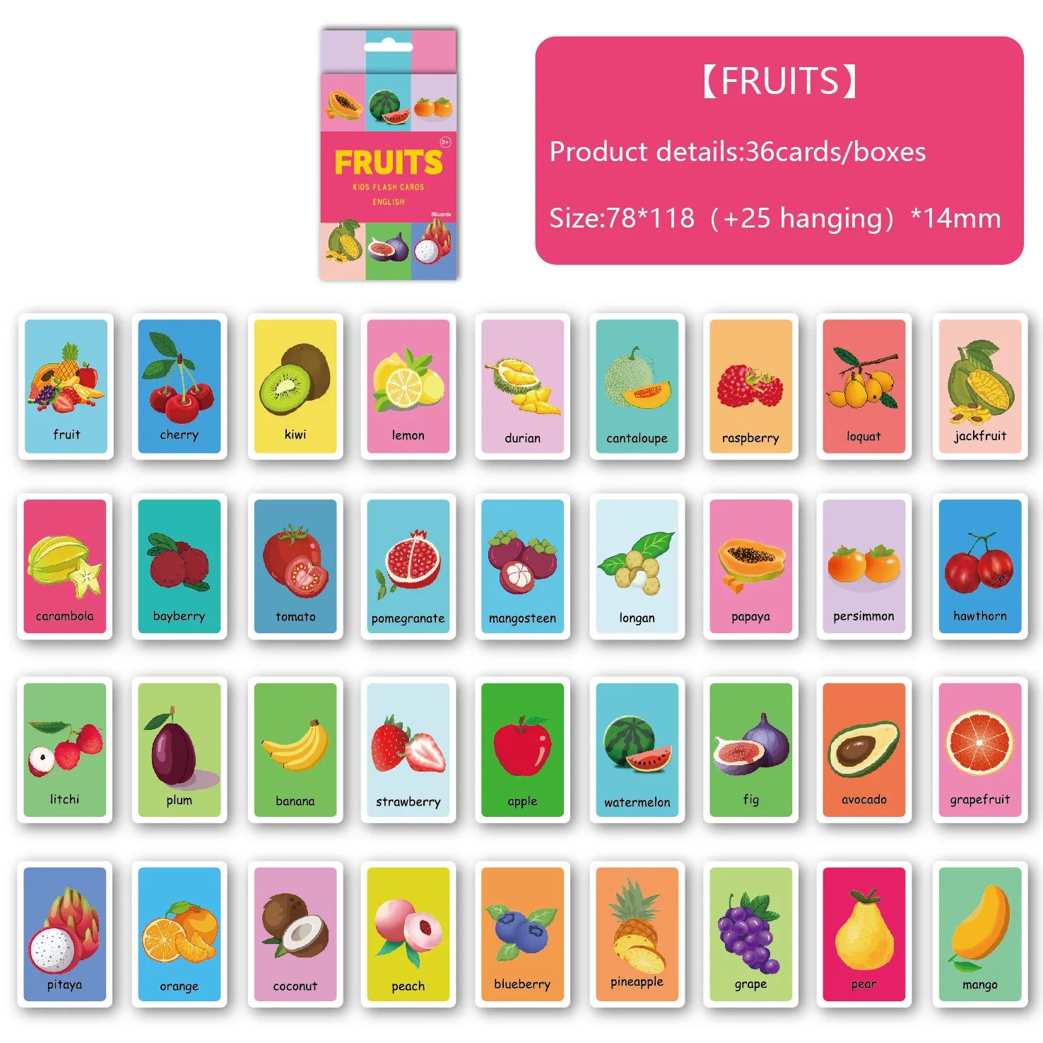 Animal flash card set close up showing vibrant illustrations for toddlers