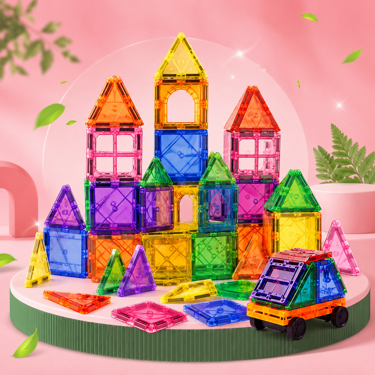 Alti magnetic building tiles 101 piece STEM toy for kids ages 3 to 12